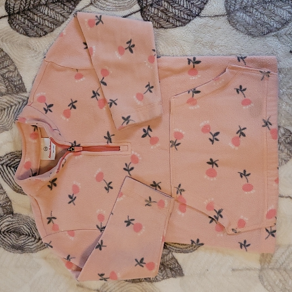 Hanna Andersson Pink 1/4 Zip Fleece, Size 100